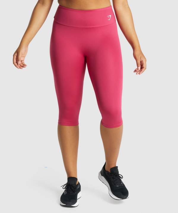 Damske Legíny Gymshark Training Cropped Ruzove | MF7268315